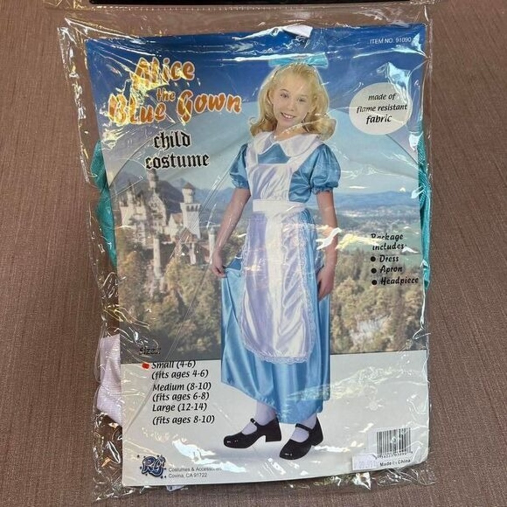 NEW Halloween Alice In Wonderland Princess Costume Dress Up Kids Girls Sz Small